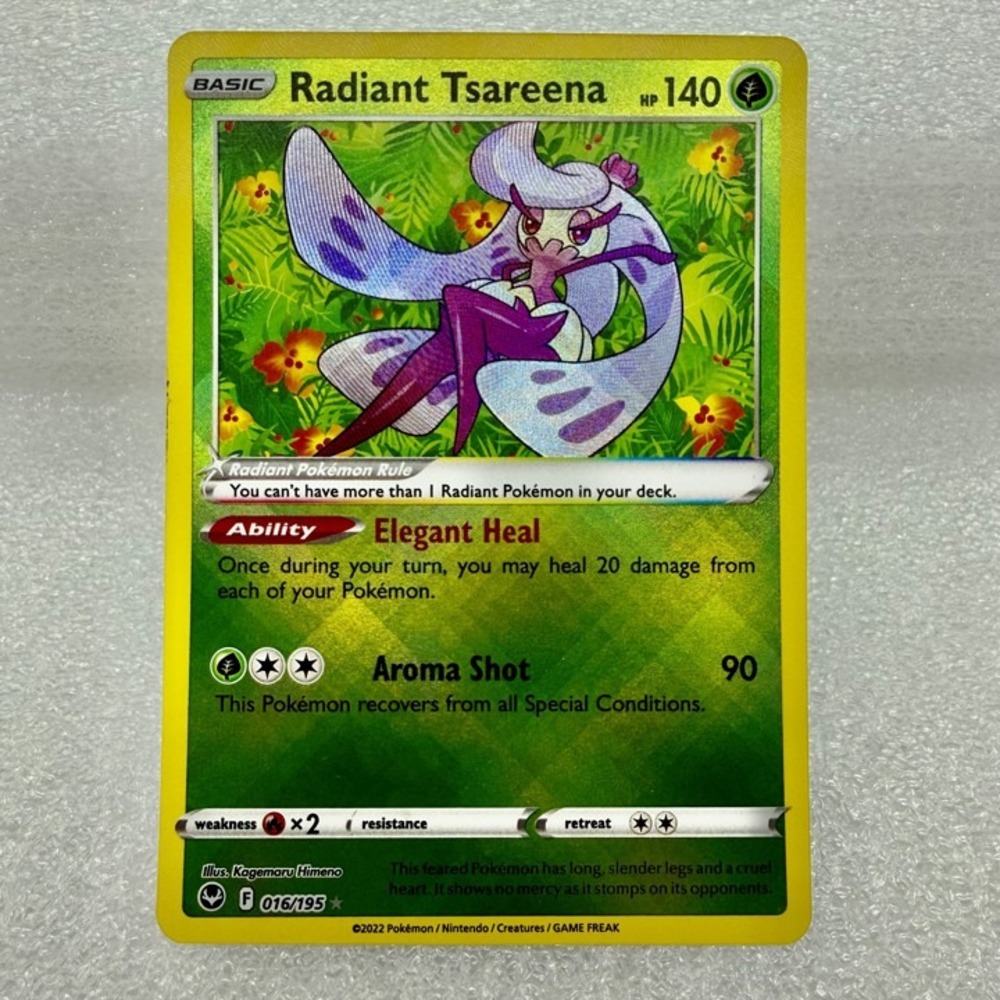 Radiant Tsareena 016/195 Sword Shield Silver Tempest Holo Pokémon Mint Unplayed